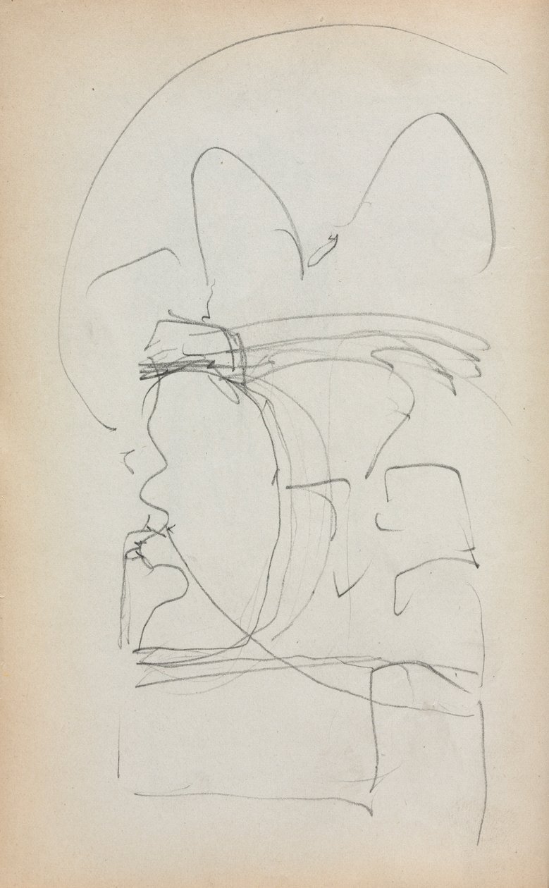 Italian luonnoskirja: Abstract Sketch sivu 5, 1898-1899. tekijältä Maurice Brazil Prendergast