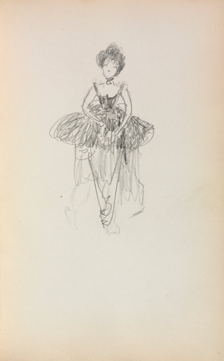 Italialainen luonnoskirja: Ballerina sivu 231, 1898-1899. tekijältä Maurice Brazil Prendergast