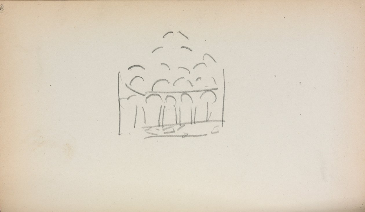 Italialainen luonnoskirja: San Marco, sivu 186, 1898-1899. tekijältä Maurice Brazil Prendergast