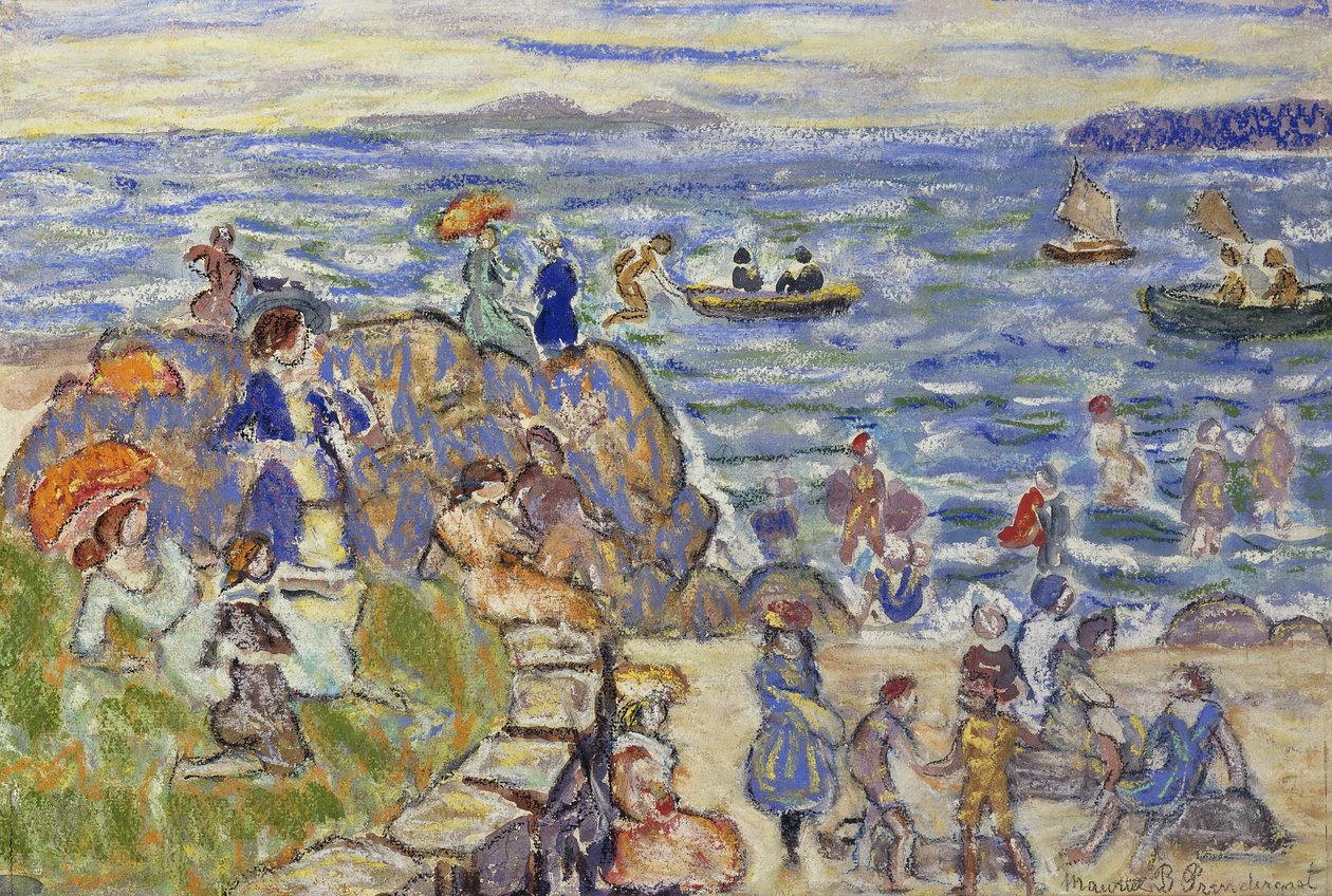Massachusetts Beach Scene, tekijältä Maurice Brazil Prendergast