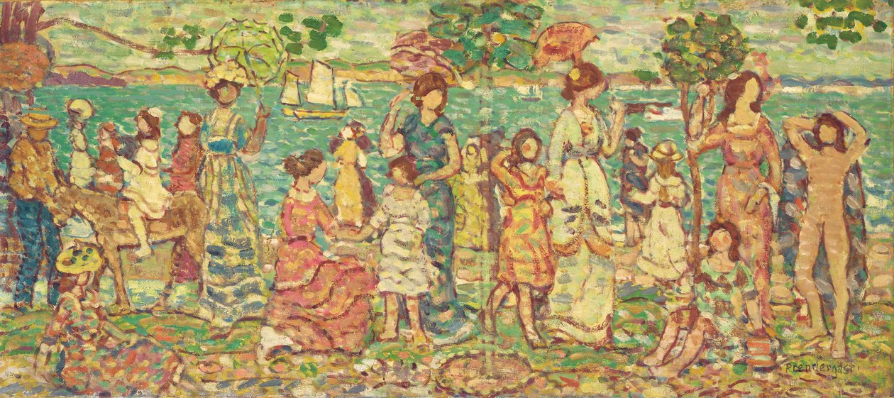 Promenade, n. 1914-1915 tekijältä Maurice Brazil Prendergast