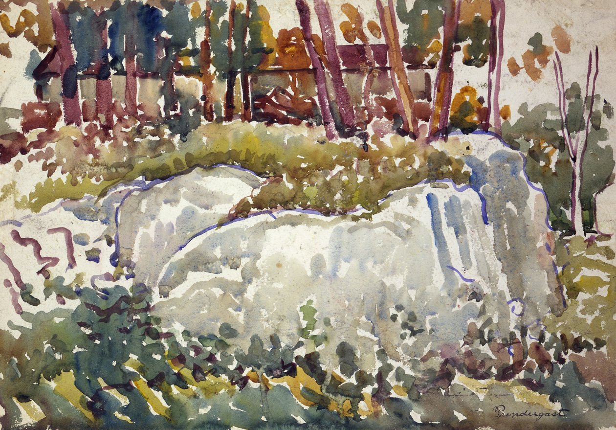 Rocks, Maine, n. 1913-1915. tekijältä Maurice Brazil Prendergast