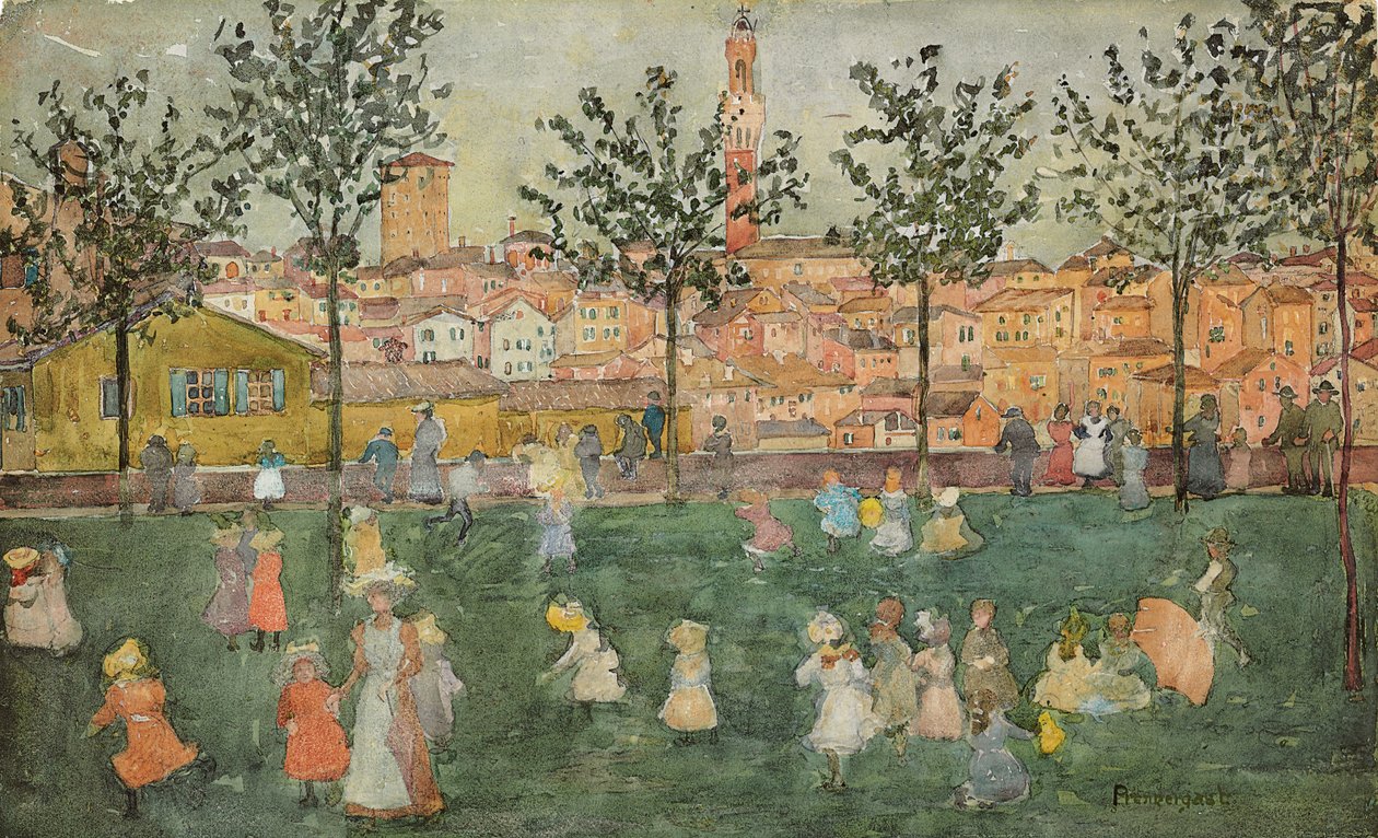 Siena, noin 1898-1899 tekijältä Maurice Brazil Prendergast