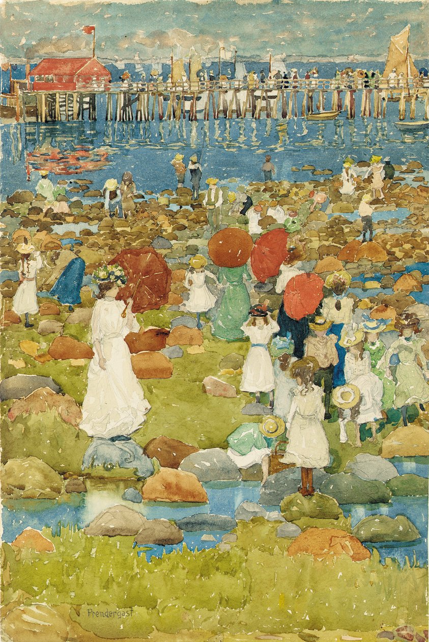 Kivinen ranta tekijältä Maurice Brazil Prendergast