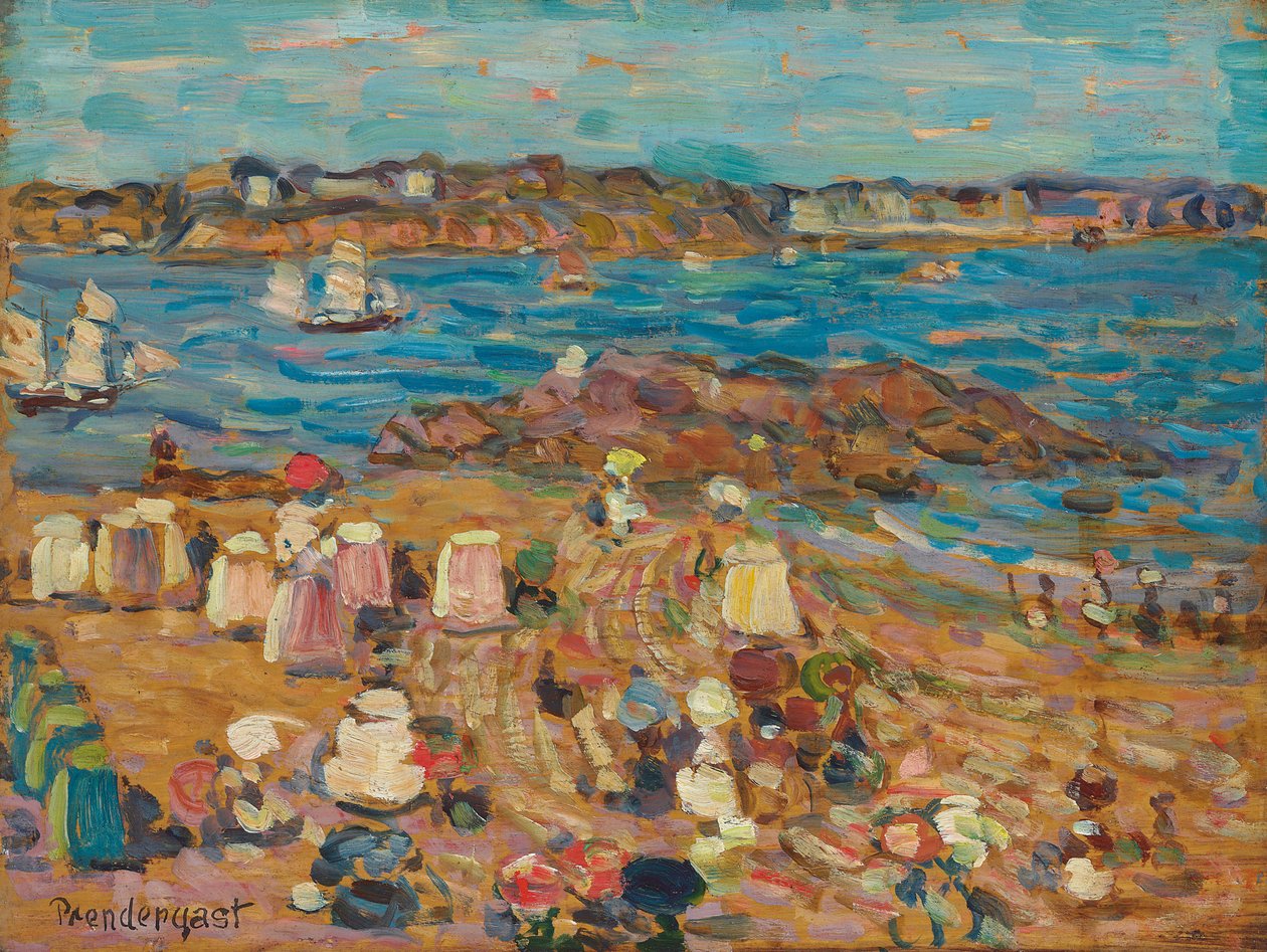 Study of Malo: The Border of the Sea, noin 1907 tekijältä Maurice Brazil Prendergast