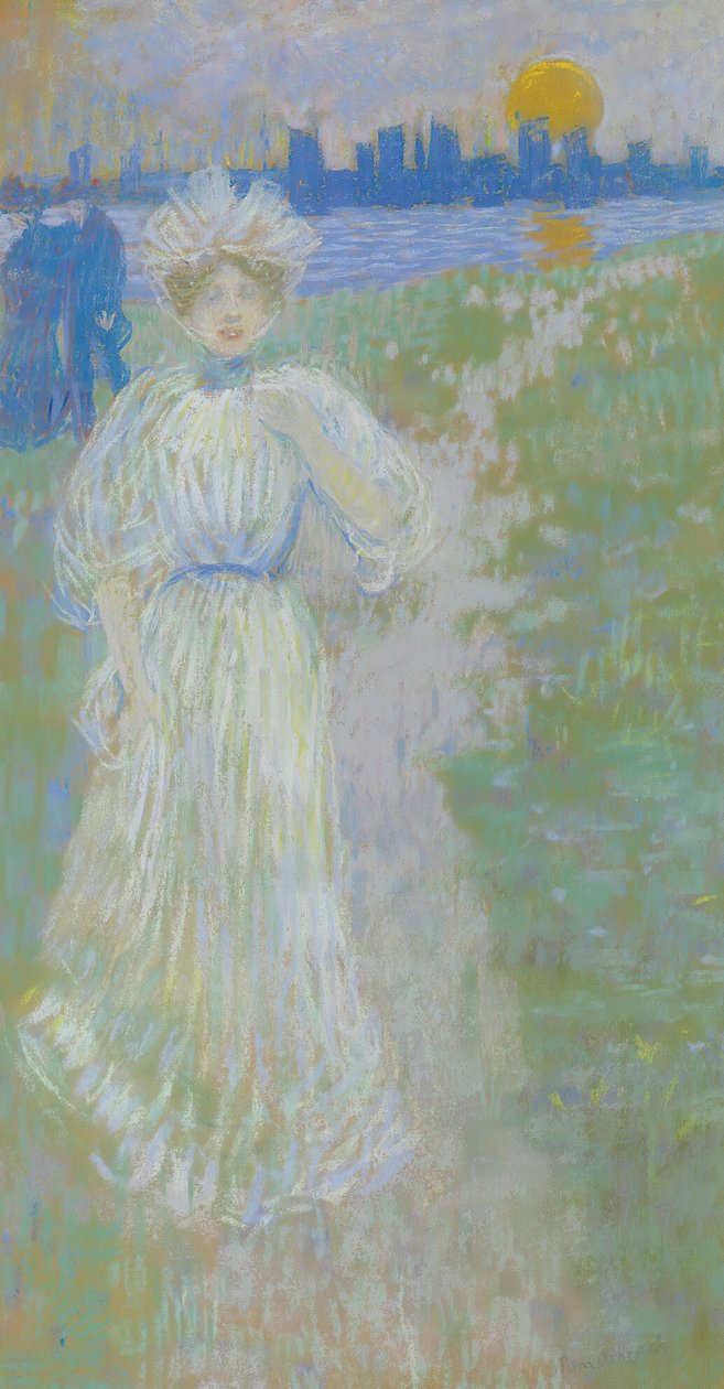 Auringonlasku, Boston tekijältä Maurice Brazil Prendergast