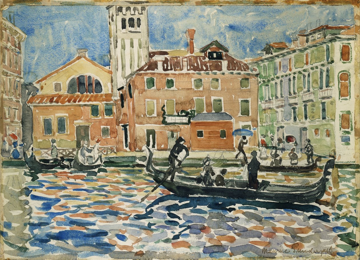 Venetsia, noin 1909 tekijältä Maurice Brazil Prendergast