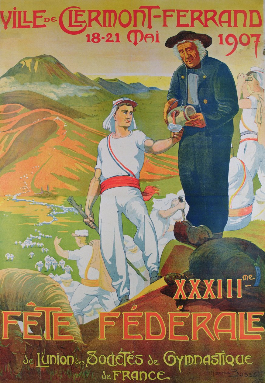 Fete Federale -juliste, toukokuu 1907 (värilitografia). tekijältä Maurice Busset