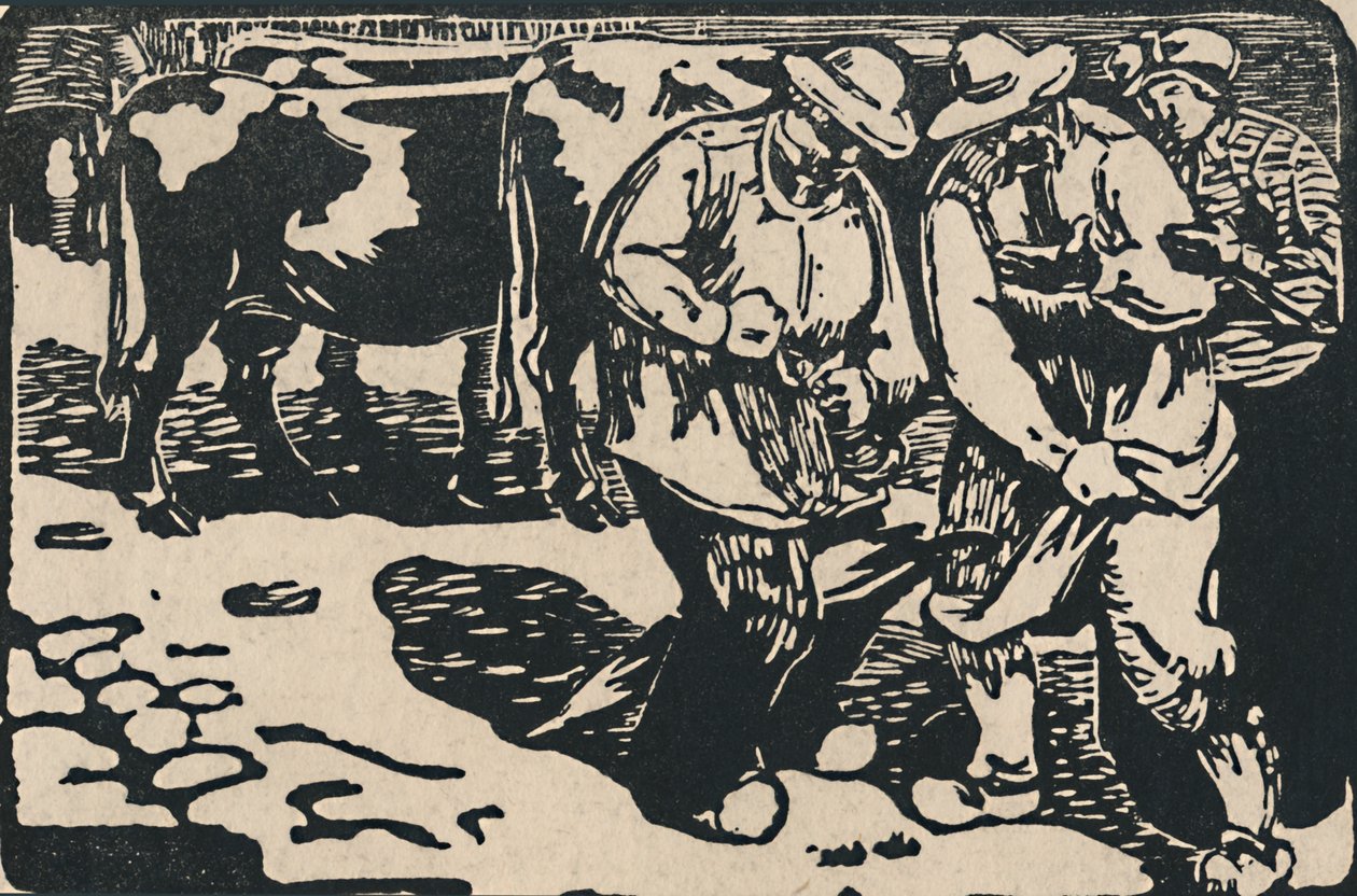 Auvergnen markkinat - Au Pied Des Puysista, 1919 tekijältä Maurice Busset