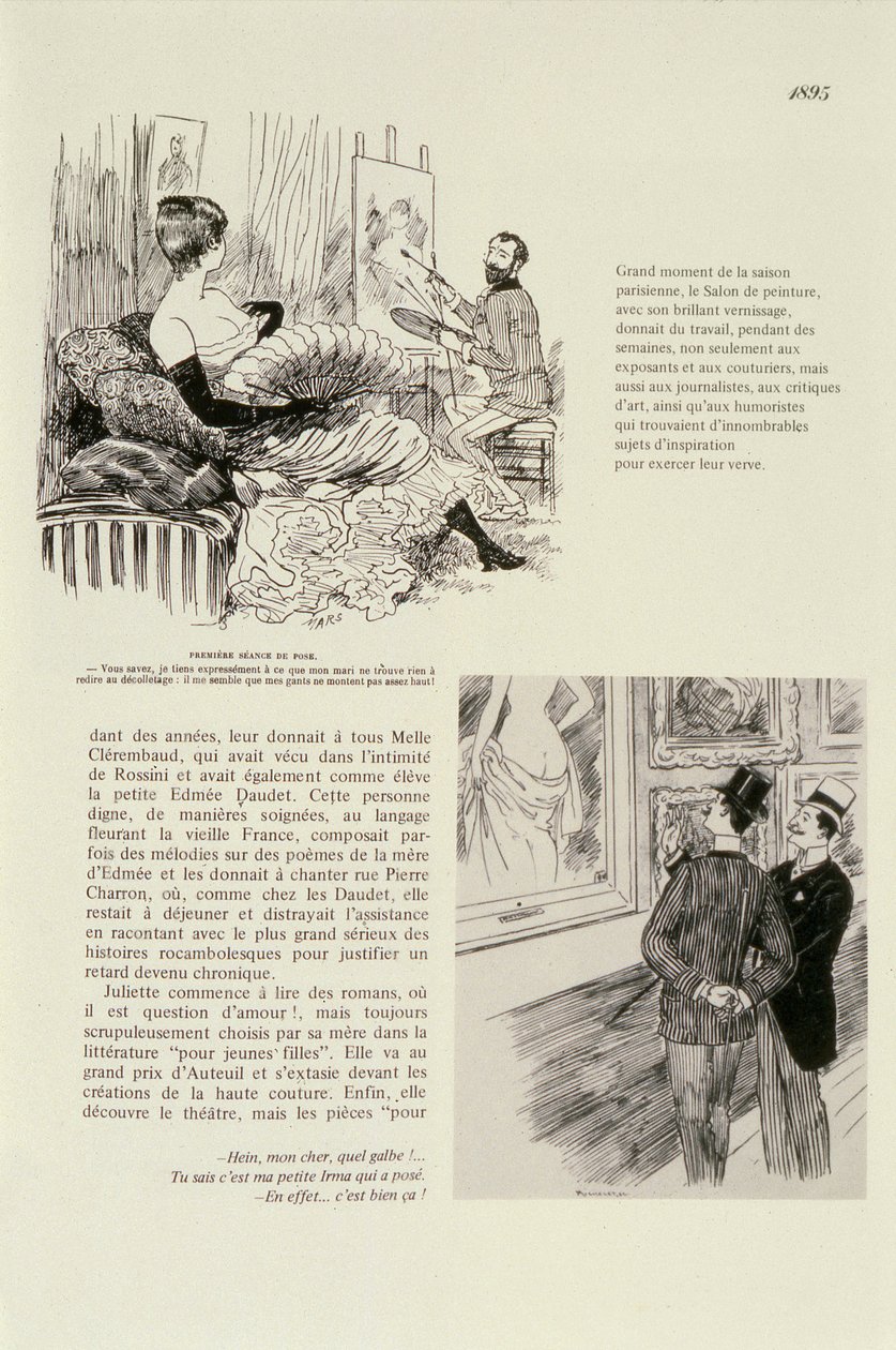 Ensimmäinen istunto muotokuvaa varten, 1895 tekijältä Maurice Charles Mathieu Bonvoisin