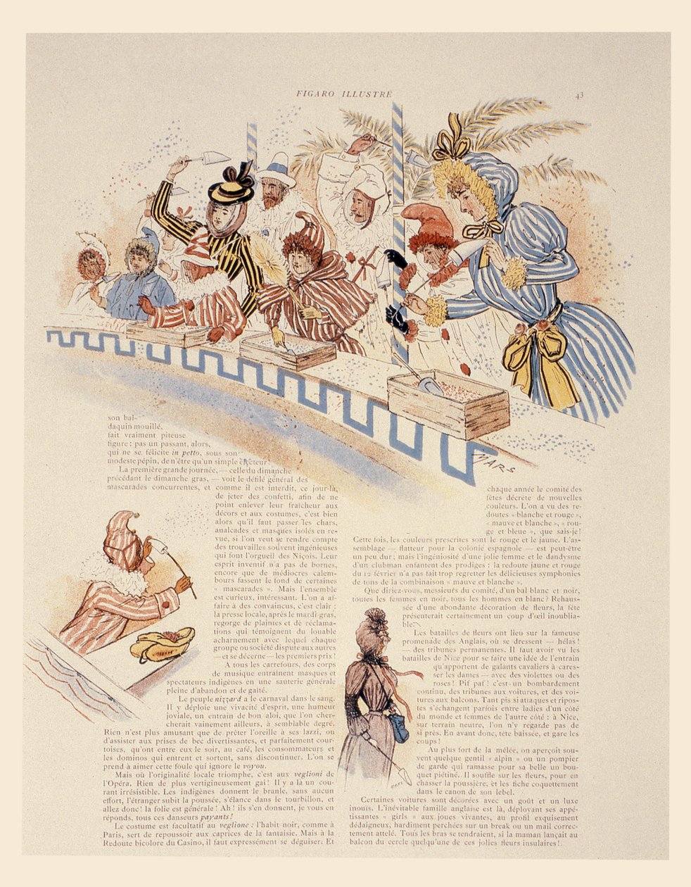 Nizzan karnevaalit, 1894 tekijältä Maurice Charles Mathieu Bonvoisin