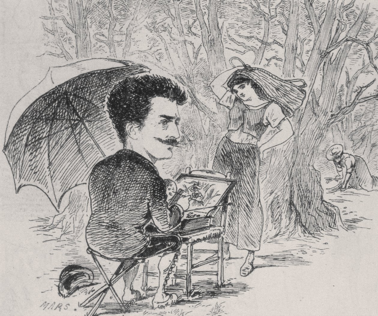 Rops maalaa oliivinpoimijoita,1877 tekijältä Maurice Charles Mathieu Bonvoisin
