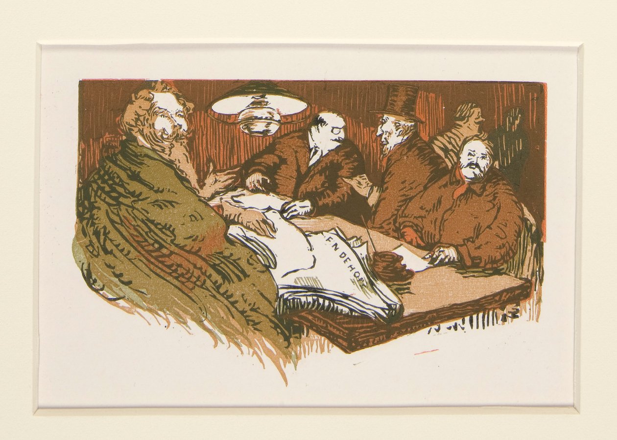 La Penseen katukauppiaat, kuvitus, s. 47 tekijältä Maurice Delcourt