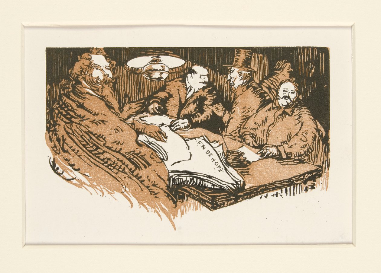 La Penseen katukauppiaat, kuvitus, s. 47 tekijältä Maurice Delcourt