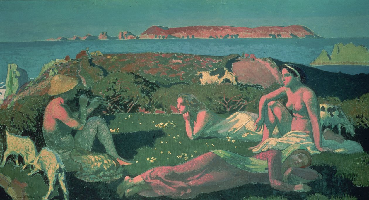 Merimaisema vihreillä sävyillä tekijältä Maurice Denis