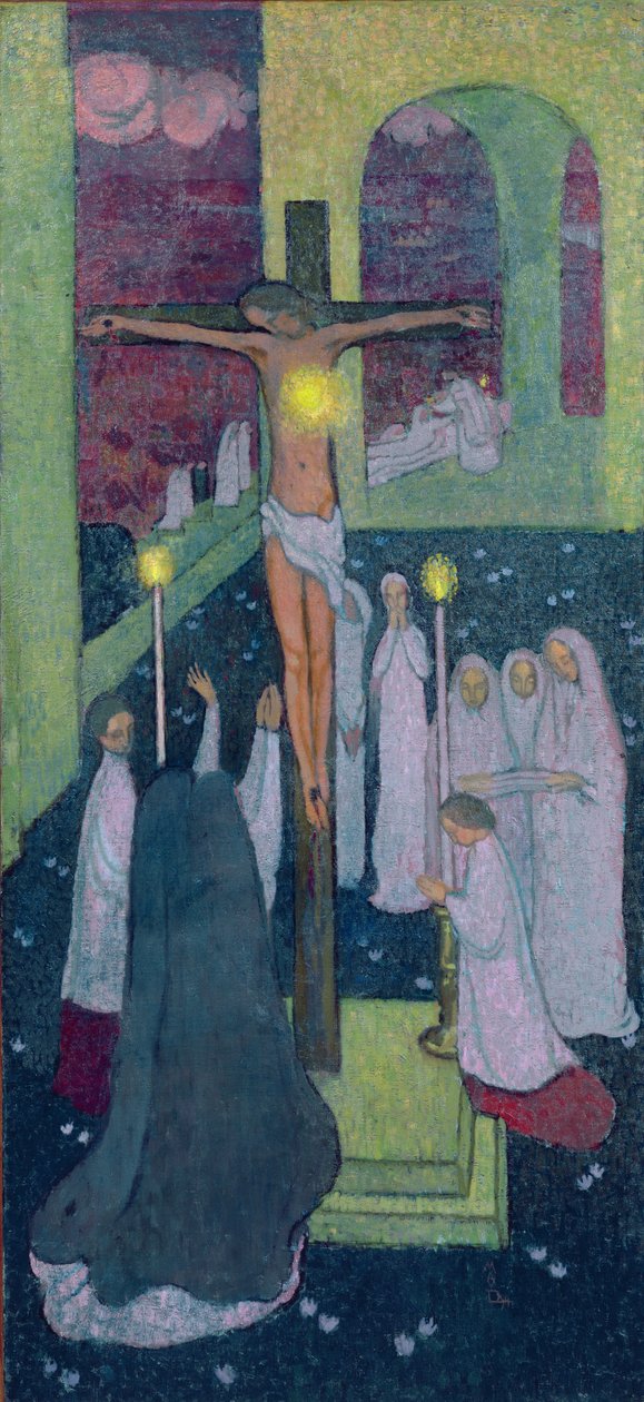 Ristiinnaulittu Pyhä sydän, 1894 tekijältä Maurice Denis