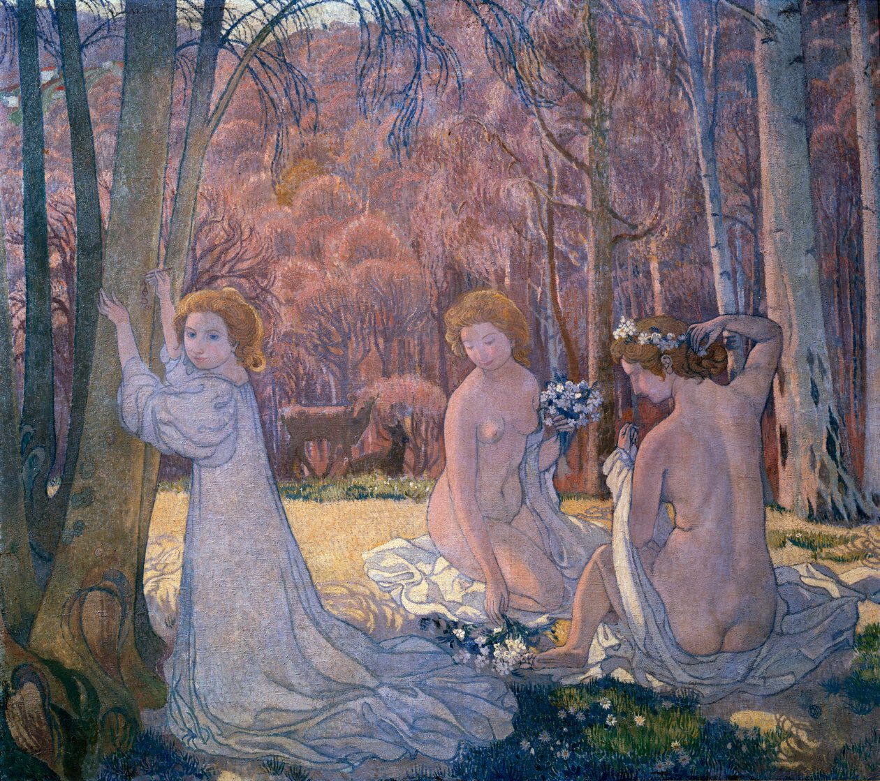 Figuurit Spring Landscape Sacred Grovessa, 1897 tekijältä Maurice Denis
