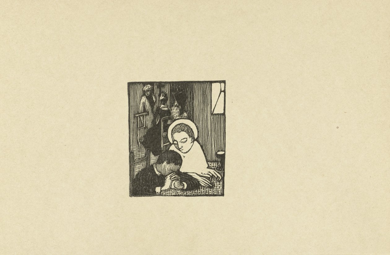 Illustratie bij gedicht in dichtbundel Sagesse van Paul Verlaine Paul Verlainen kaksi uutta metsää Sagesselle The Trial (sarjan nimi) tekijältä Maurice Denis