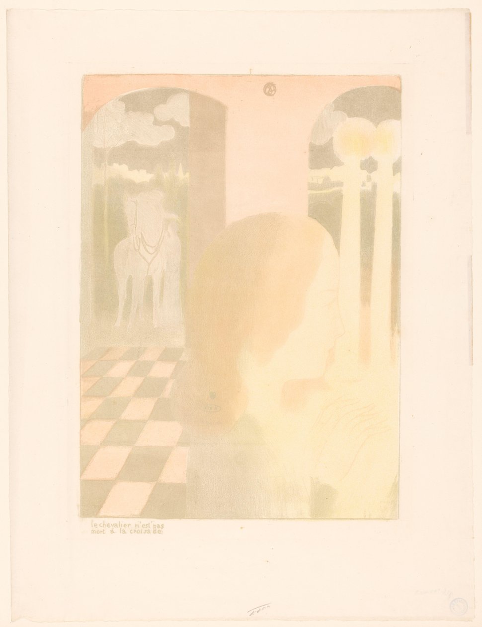 Lady odottaa rakastettua ritariaan Le chevalier n