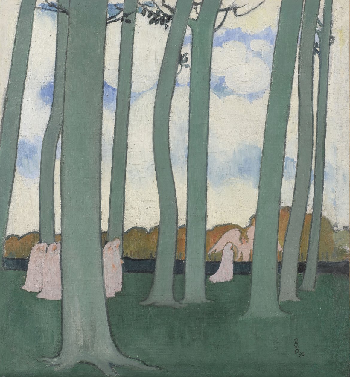 Maisema vihreillä puilla tai pyökkipuilla Kerduelissa, 1893. tekijältä Maurice Denis