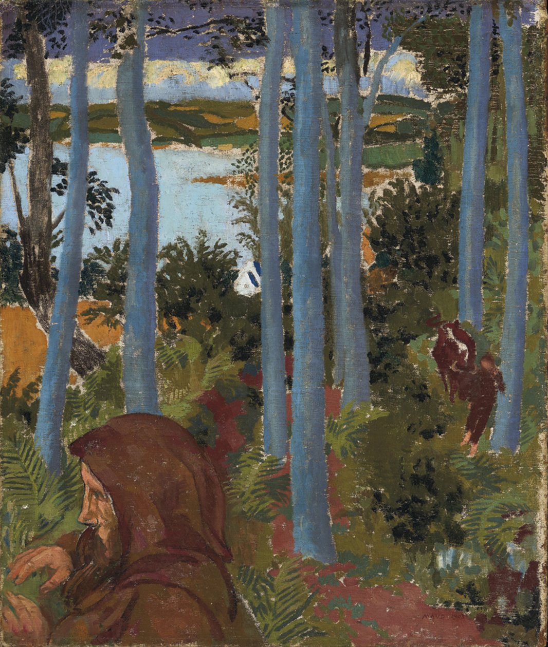 Maisema hupullisen miehen kanssa, 1903. tekijältä Maurice Denis