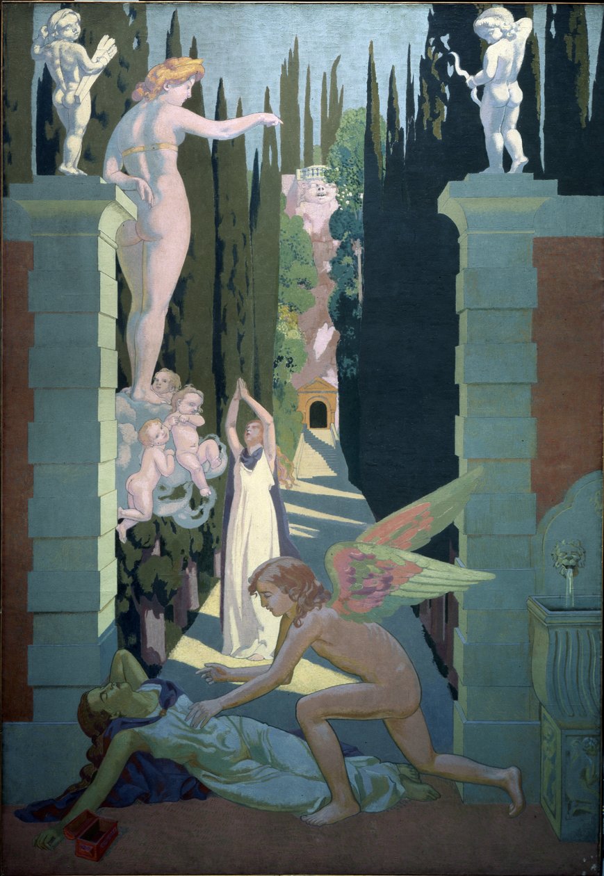 Psychen tarina (Paneeli 4: Venuksen kosto). Maurice Denisin (1870-1943) maalaus tekijältä Maurice Denis