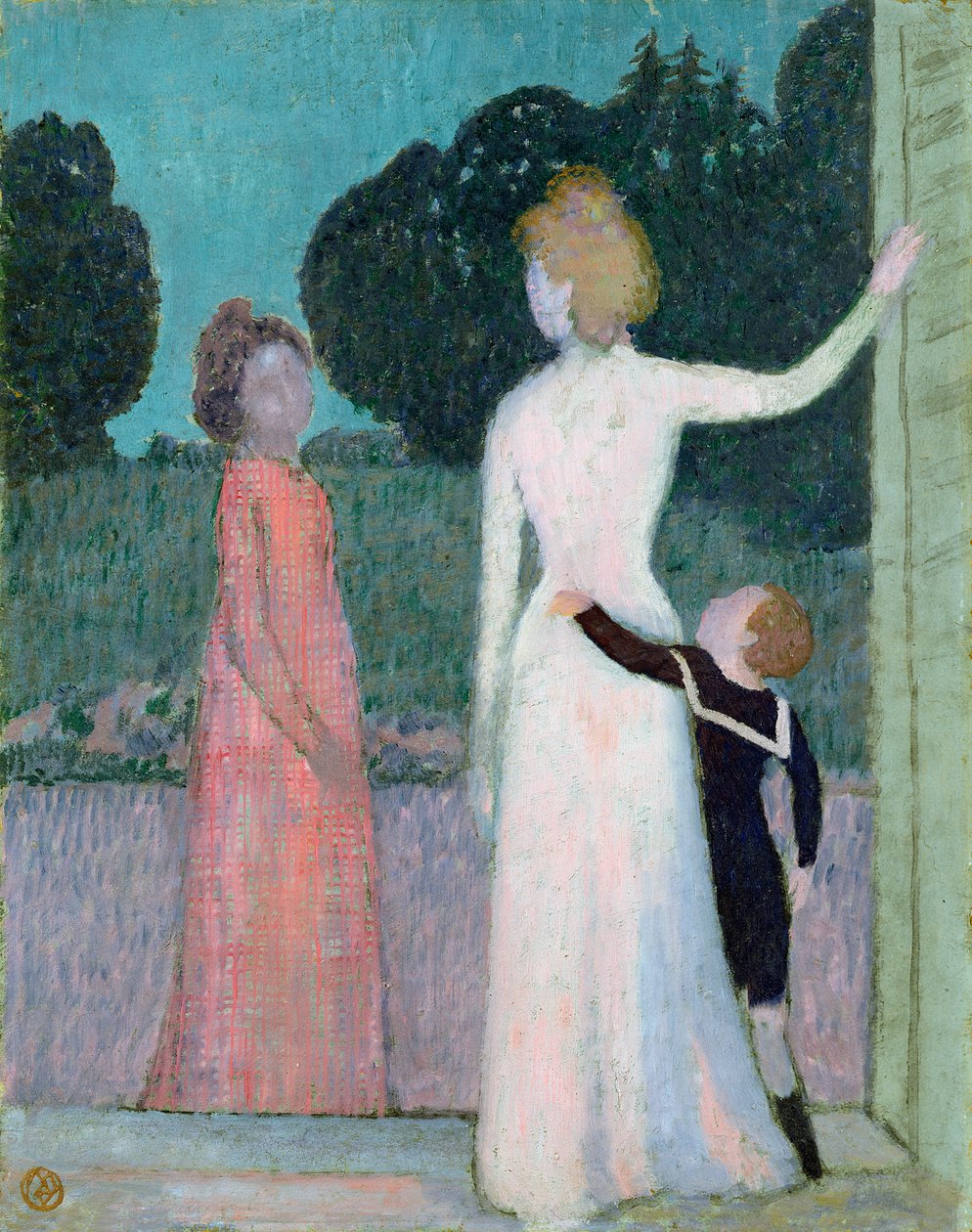 Madame Adrien Mithouard ja hänen poikansa, Jacques, 1903 (pastelli pahville) tekijältä Maurice Denis