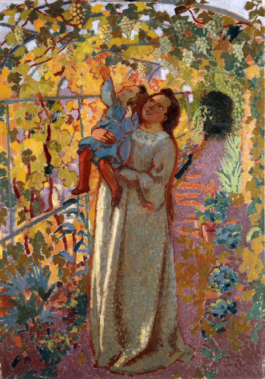 Äiti ja lapsi viiniköynnöksen alla; Äiti ja lapsi viiniköynnöksen alla, tekijältä Maurice Denis