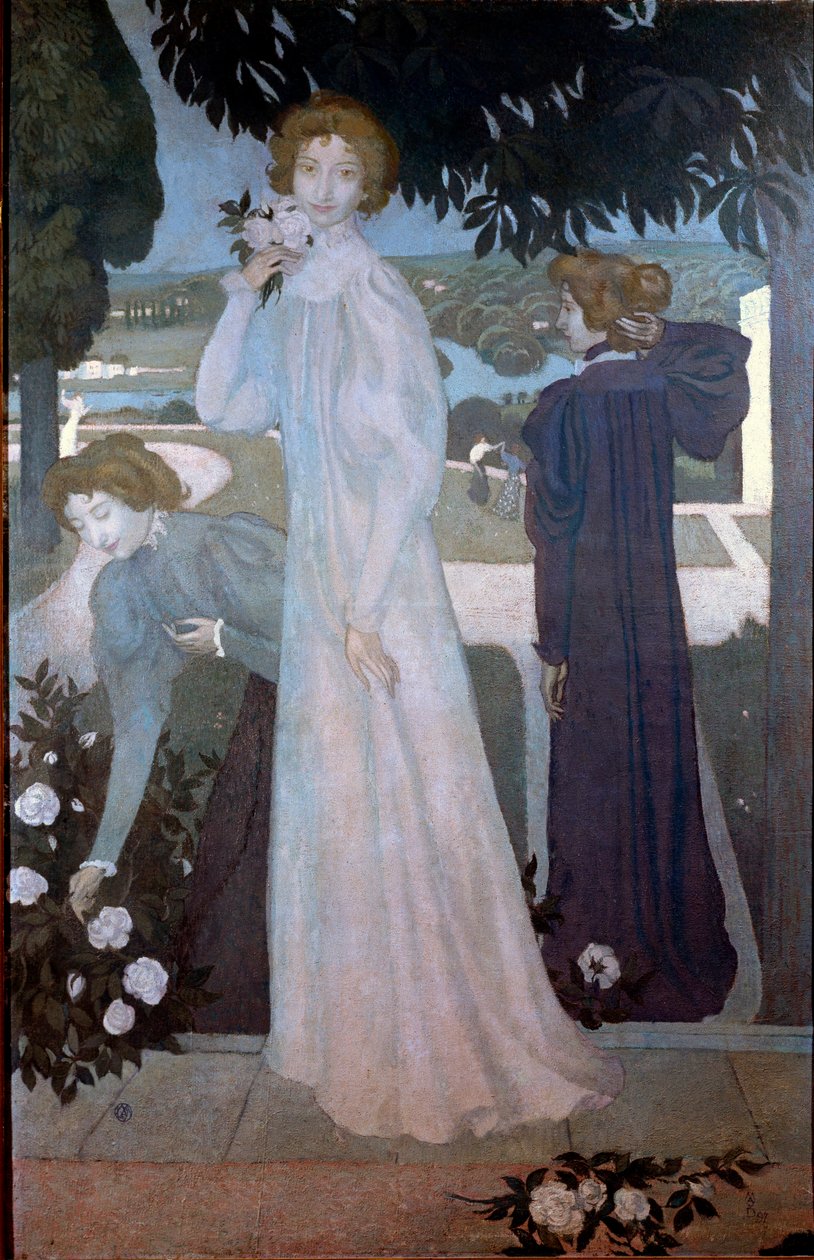 Yvonne Lerollen muotokuva kolmessa näkökulmassa tekijältä Maurice Denis