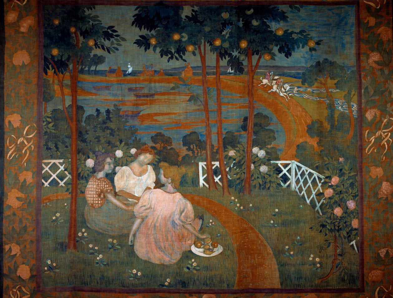 Maurice Denisin (1870-1943) Ritaripäivän projekti tapetrylle 1898 tekijältä Maurice Denis