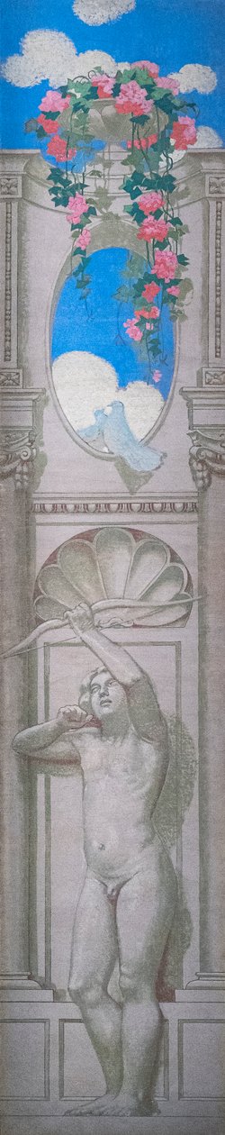 Psychen tarina, paneeli IX. 1909 (öljy kankaalle) tekijältä Maurice Denis