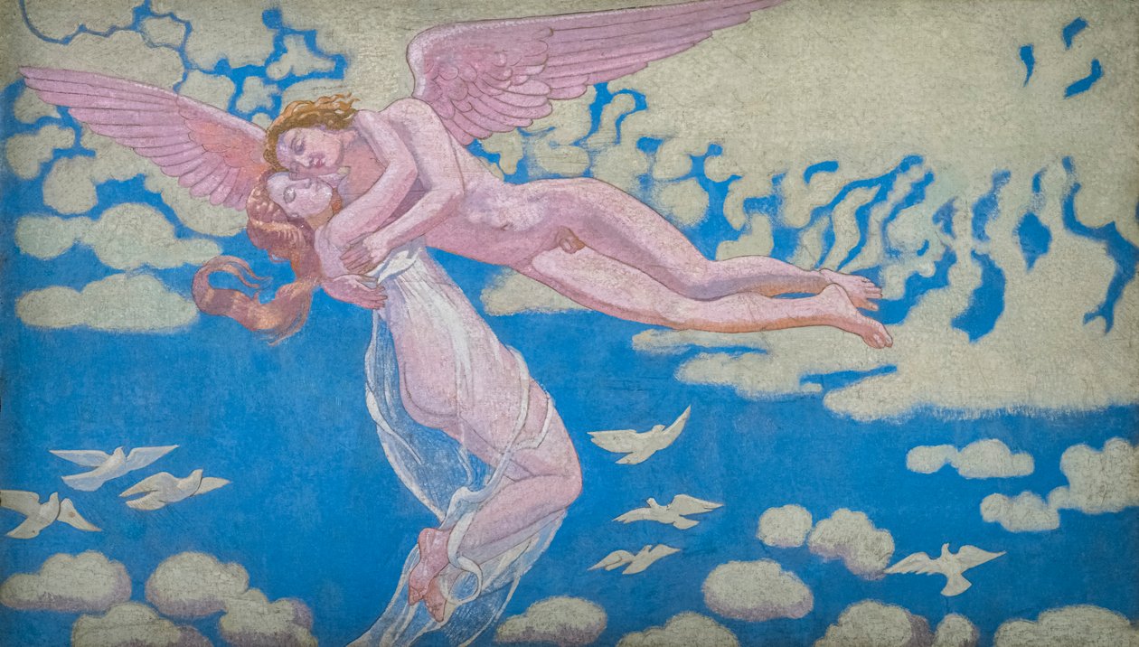 Psychen tarina, paneeli VII. Cupid kantaa psyykettä taivaaseen tekijältä Maurice Denis