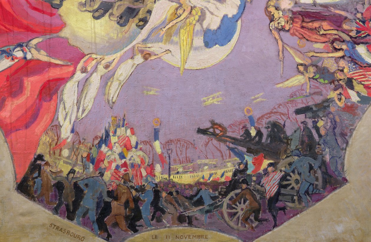 Voitto 1918, yksityiskohta (öljy kankaalle) tekijältä Maurice Denis
