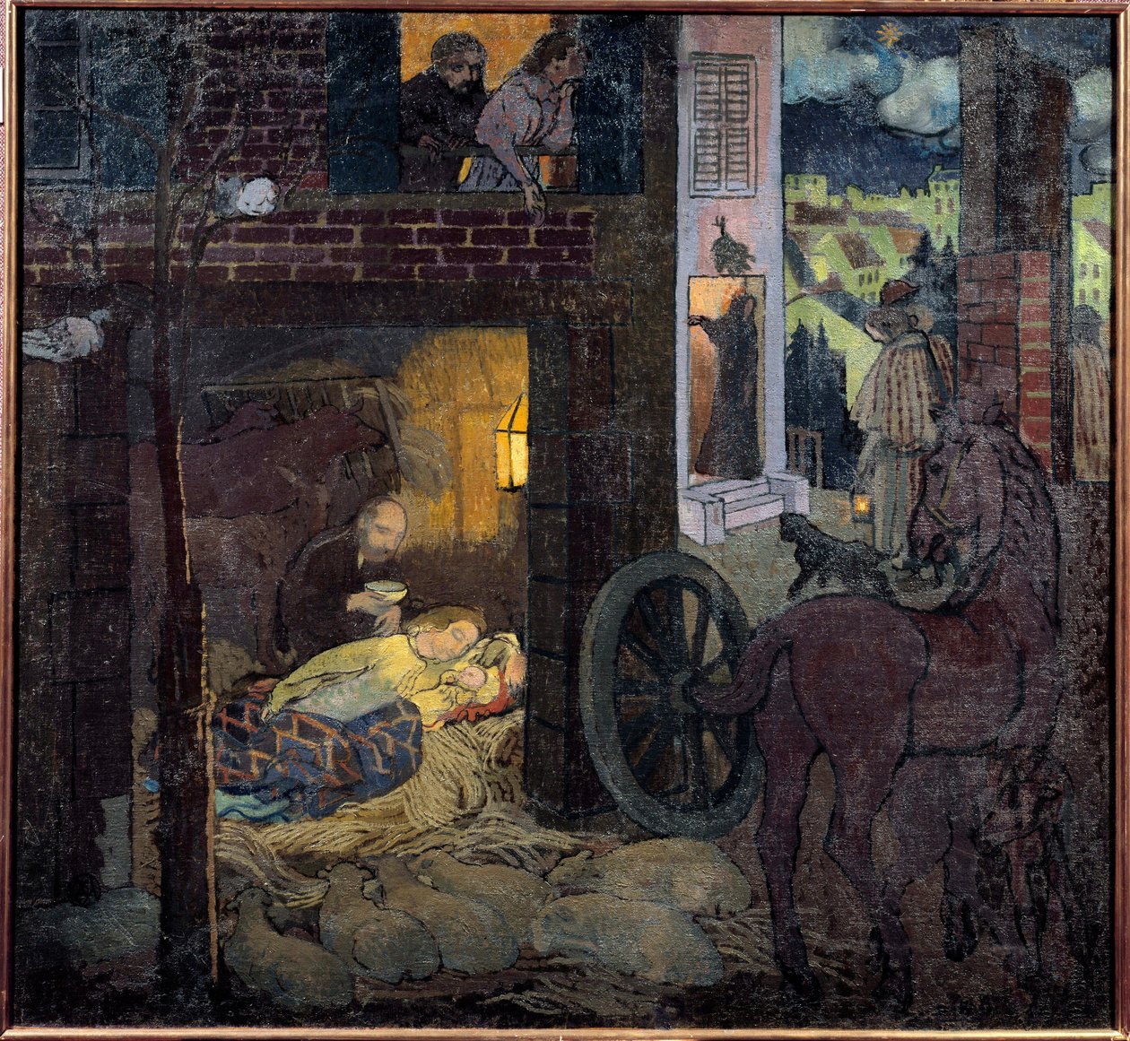Syntymä, 1900-luku (öljy kankaalle) tekijältä Maurice Denis