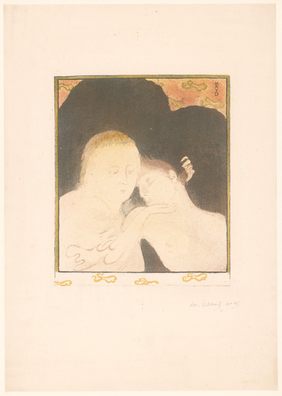 Nainen halaa nuorta miestä tekijältä Maurice Denis