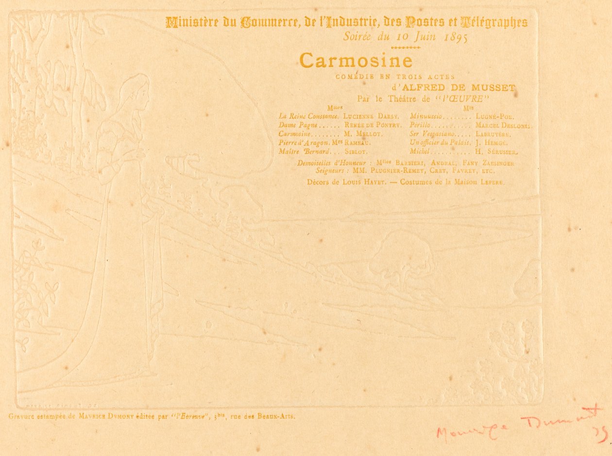Carmoisine tekijältä Maurice Dumont