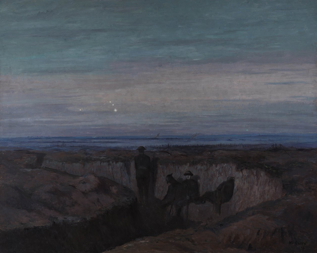 Aamunkoitto Ousen kaivannossa, 1918 tekijältä Maurice Galbraith Cullen