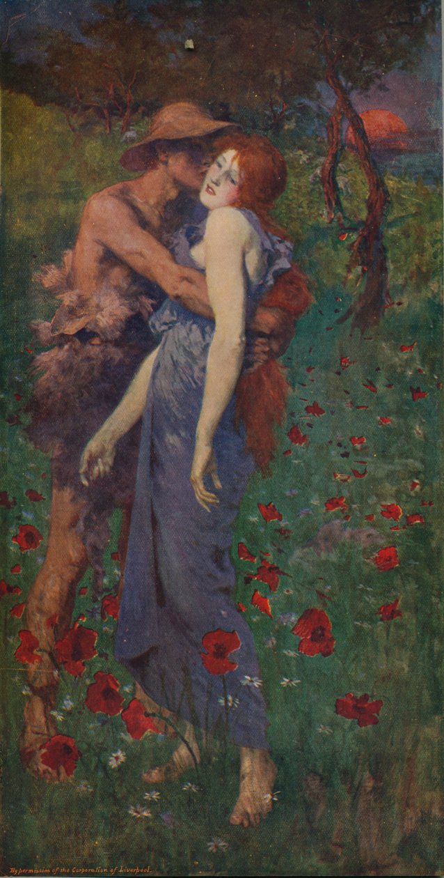 Idylli, 1891, c1915 tekijältä Maurice Greiffenhagen