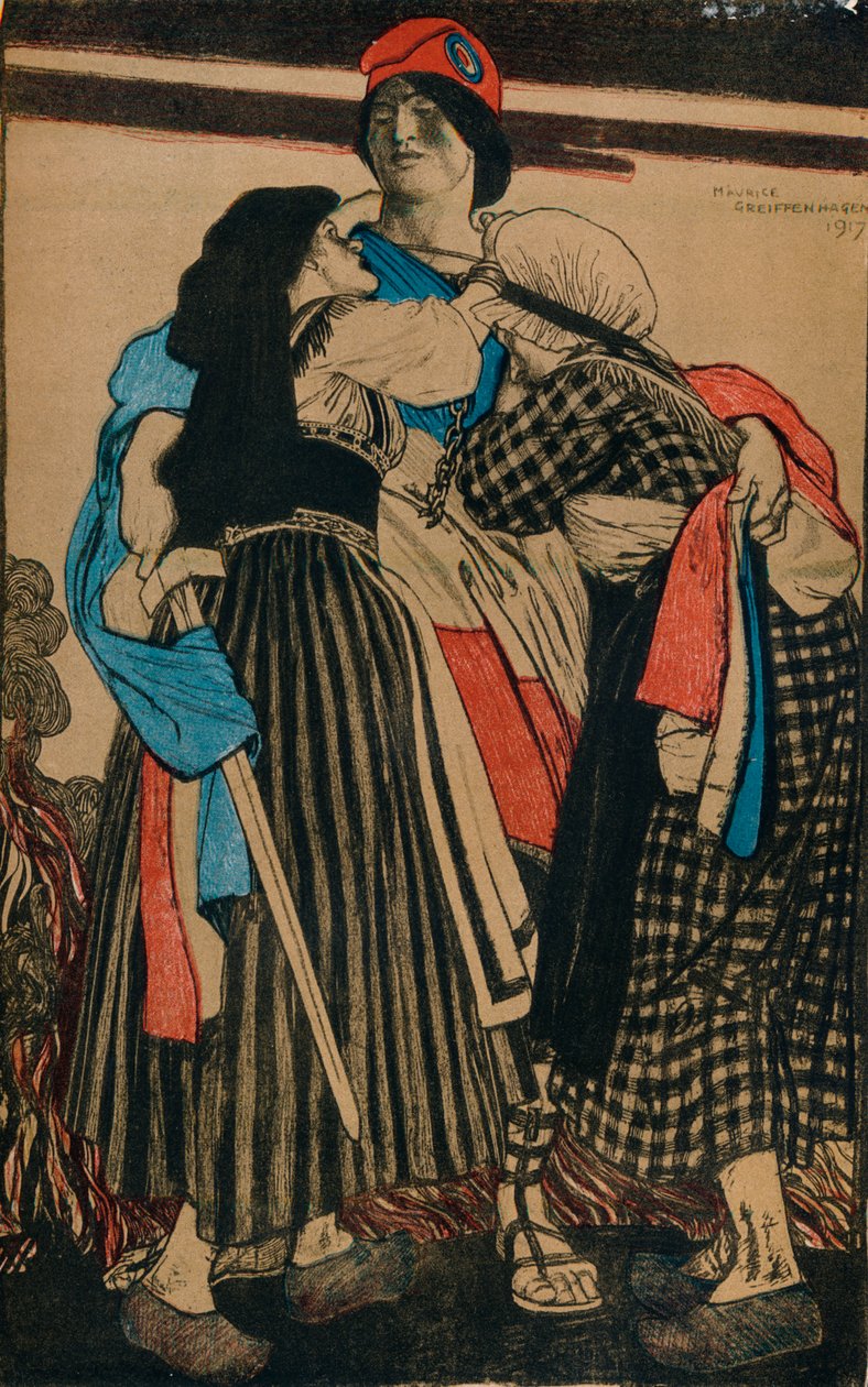 Alsace-Lorrainen palauttaminen Ranskalle, 1917 tekijältä Maurice Greiffenhagen