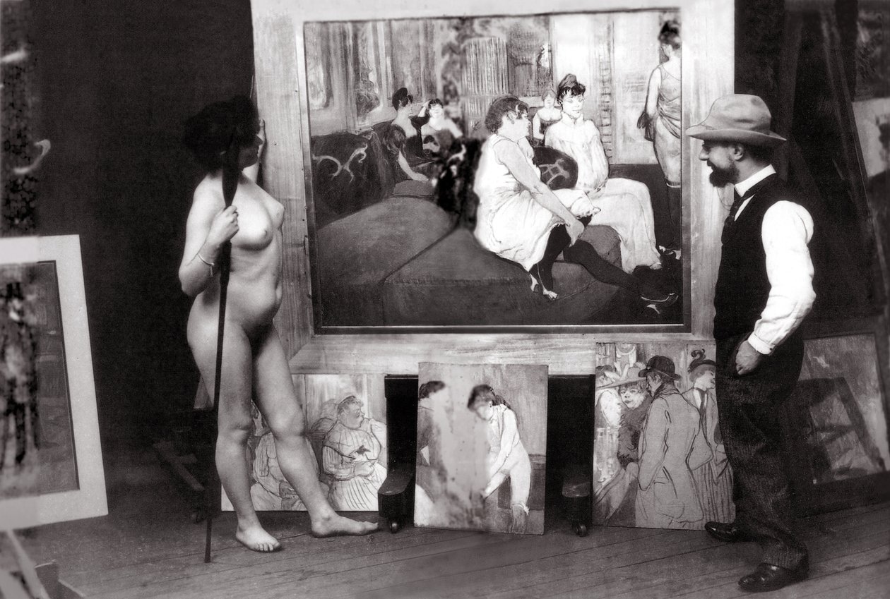 Henri de Toulouse-Lautrec ateljeessaan tekijältä Maurice Guibert