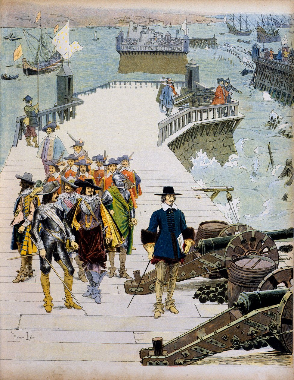 Ranskan historia: Episodi of Siege de la Rochelle tekijältä Maurice Leloir