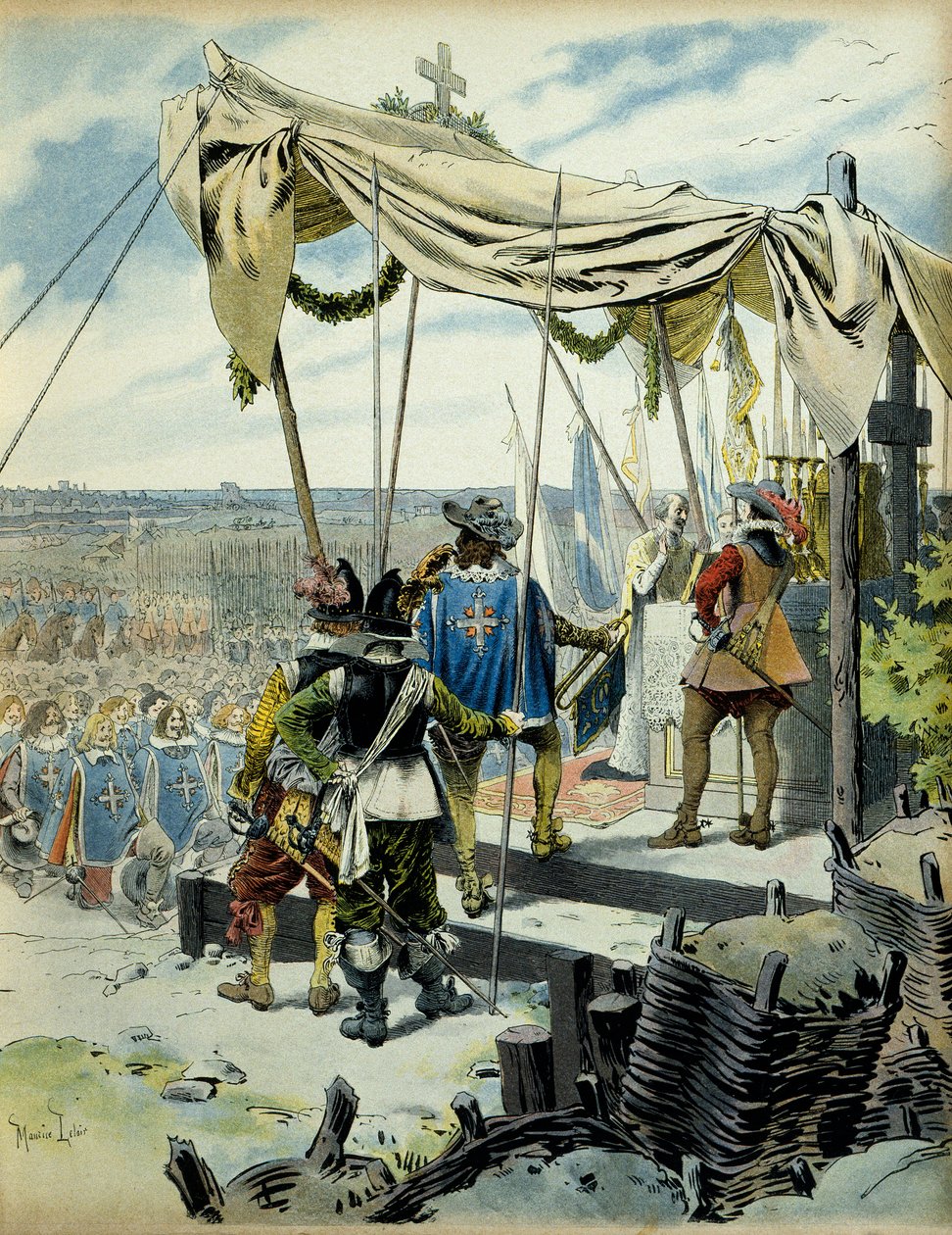 Ranskan historia: La Rochellen kotipaikka vuosina 1627-1628. Kardinaali Richelieu tekijältä Maurice Leloir