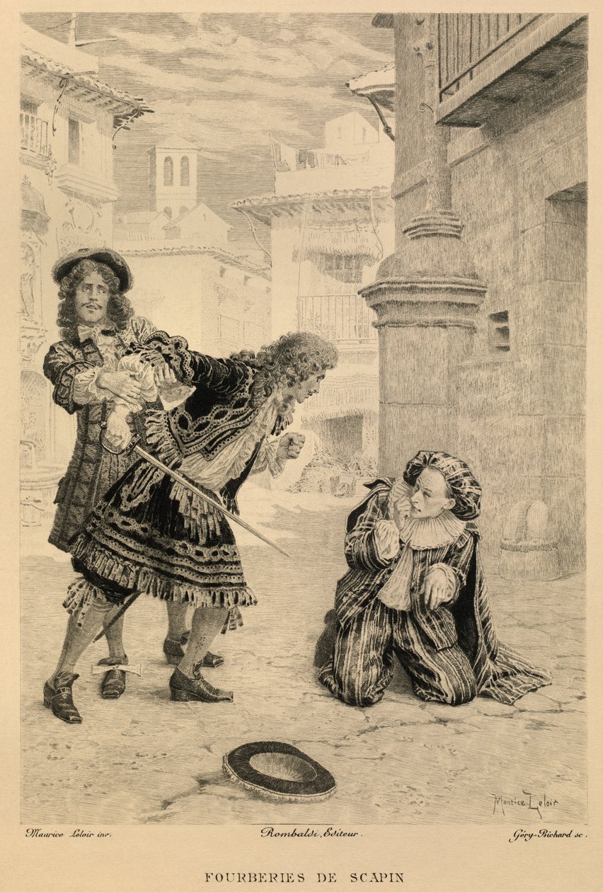 Les fourberies de Scapin by Moliere tekijältä Maurice Leloir
