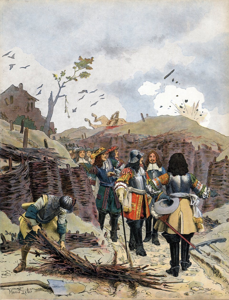 Ludvig XIV, joka tunnetaan nimellä Le Roi-Soleil (kuningas Soleil tai Ludvig Suuri tekijältä Maurice Leloir