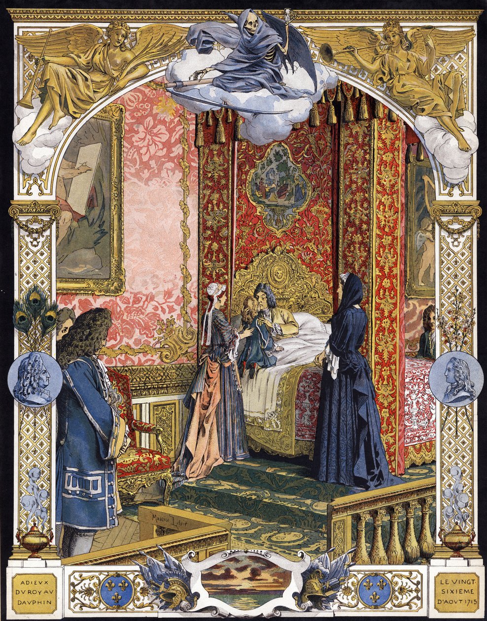 Esittelijänä hänen taloudenhoitaja Madame de Ventadour (Charlotte de la Mothe Houdancourt tekijältä Maurice Leloir