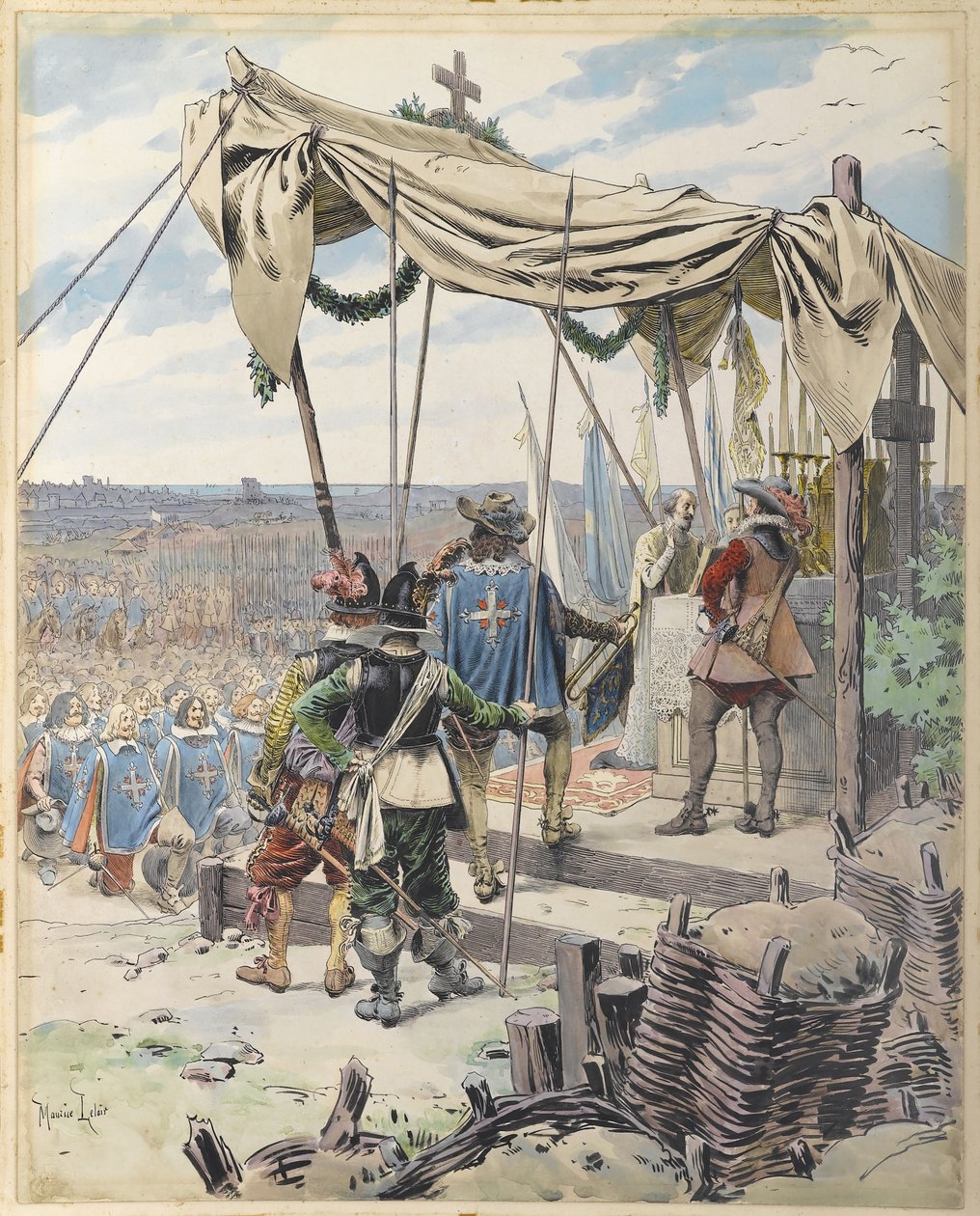 Richelieu ennen taistelua, n. 1900. tekijältä Maurice Leloir