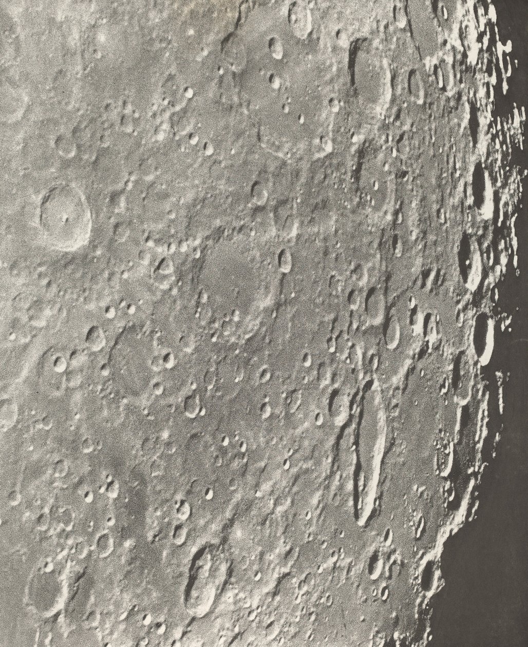 Kuun valokuva Blancanus - Tycho - Schiller, 1899 tekijältä Maurice Loewy