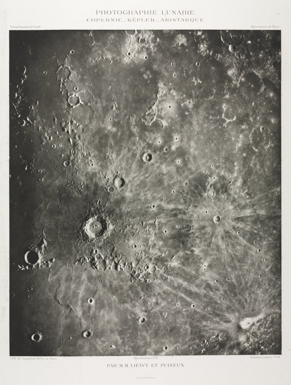 Kuun valokuvaus: Copernicus-Kepler-Aristaric tekijältä Maurice Loewy