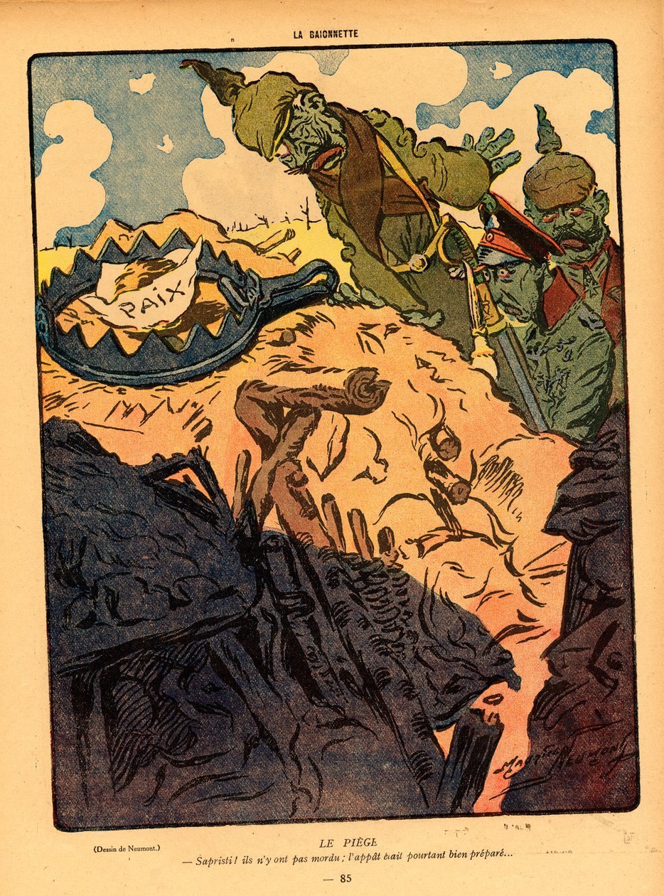 Kuvitus "La Baionette" -lehteen. tekijältä Maurice Neumont