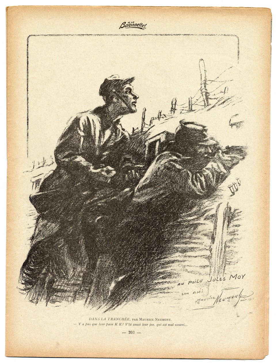 La Baionnette, B  W-satiiri tekijältä Maurice Neumont